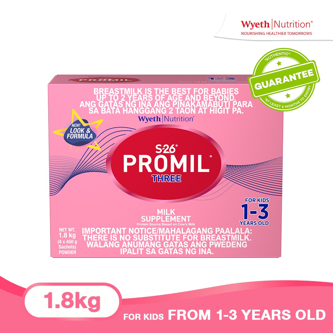 Wyeth S 26 PROMIL THREE Milk Supplement For Kids 1 3 Years Old Bag 