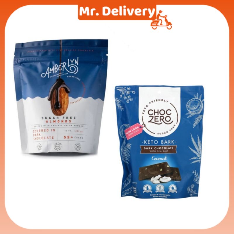 Mr Delivery Amberlyn, Choc Zero, Keto Bark, Milk Chocolate, Almond, 6 Bars, 1 oz Each Lazada PH