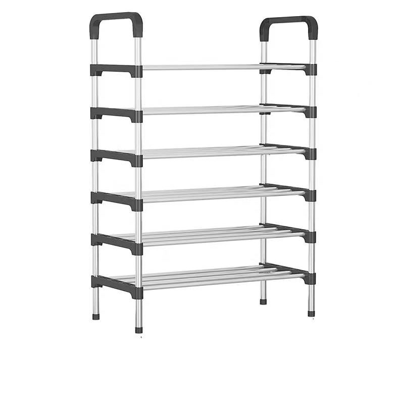 6 Layer shoe rack Tier Colored stainless steel Stackable Shoes