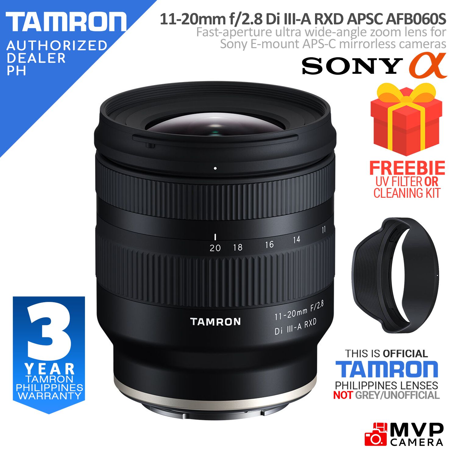 Tamron AFB060S700 1120mm f2.8 Di IIIA RXD Lens for Sony Emount APSC