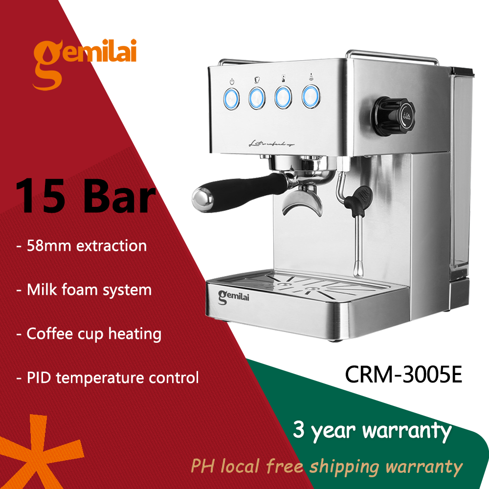 Gemilai Coffee Maker Machine CRM3005E 15BAR Espresso Coffee Machine On