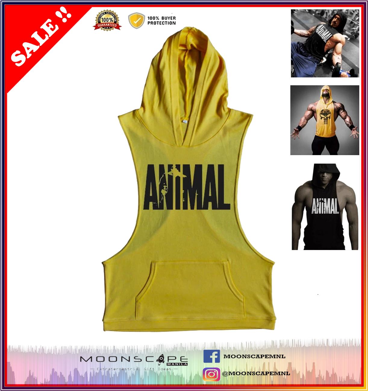 Gym Tank Top Bodybuilding Fitness Sando with Hood - Animal | Lazada PH