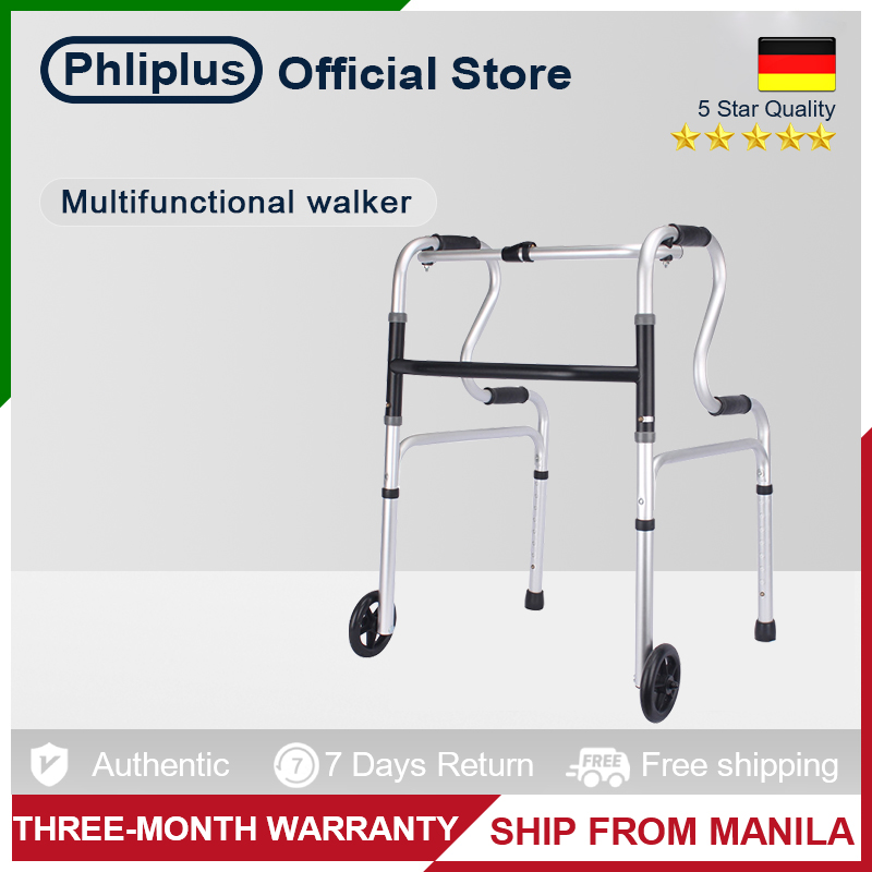 Phliplus Walker Heavy Duty Foldable stainless Steel Walking Aid