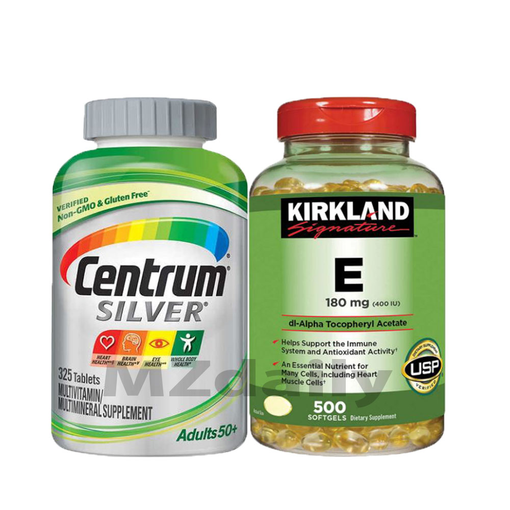 2 IN 1 ) Centrum Silver Adults 50+ Multivitamin, 325 Tablets + Kirkland