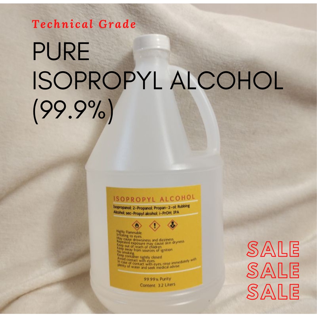 Isopropyl Alcohol 99.9 Pure IPA Rubbing Alcohol 1 Gallon Type Bottle Technical and