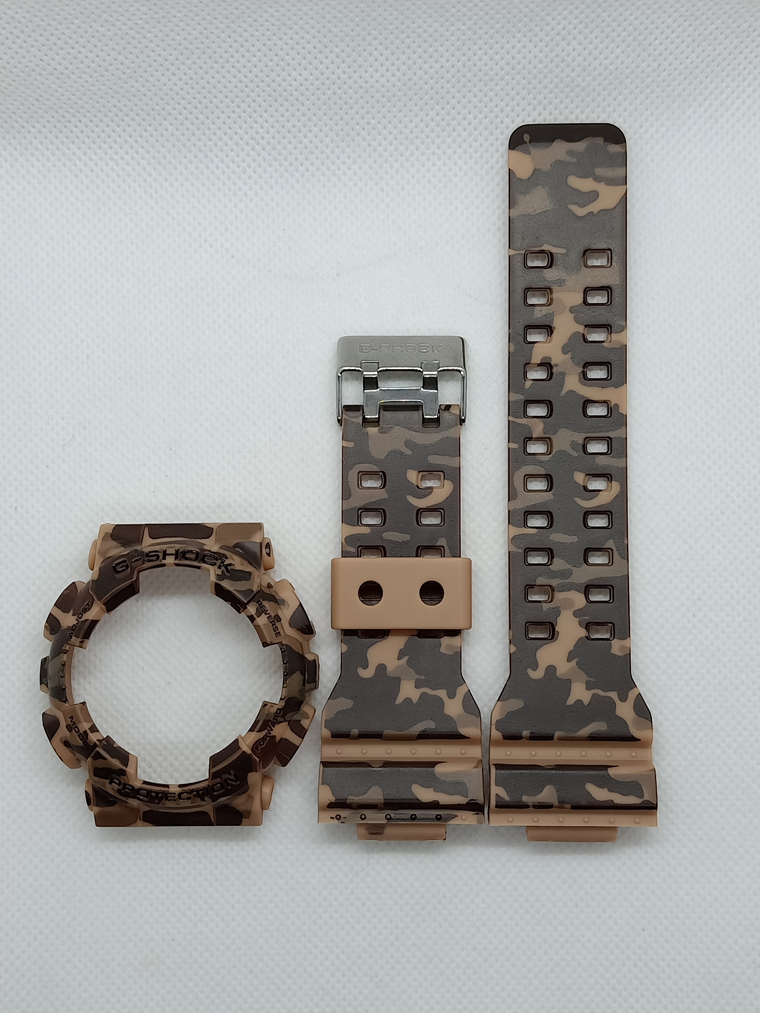 Strap and Bezel Replacement for G Shock (Camouflage Brown) GA-100