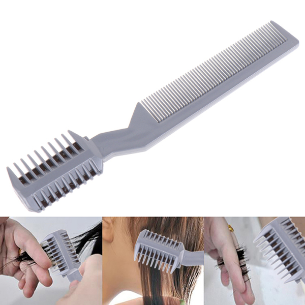 Become Beauty💕Hair Brush Cutter Comb Beard Trimmer Cut Thinning Slice Hair Shaper Razor Blade nhập khẩu