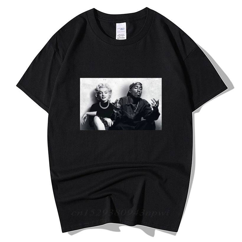 CCEE 2Pac T-Shirt Rappeur Étoile Tupac Impression Streetwear Hommes Femmes Décontracté Col Rond T-Shirt Rap Chanteur Hip Hop Musique T-Shirt Hauts Vêtements