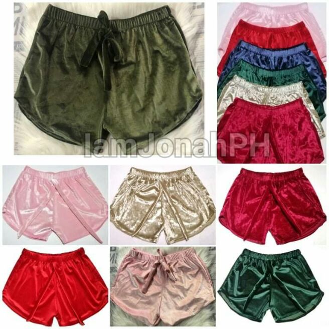 cheap velvet shorts