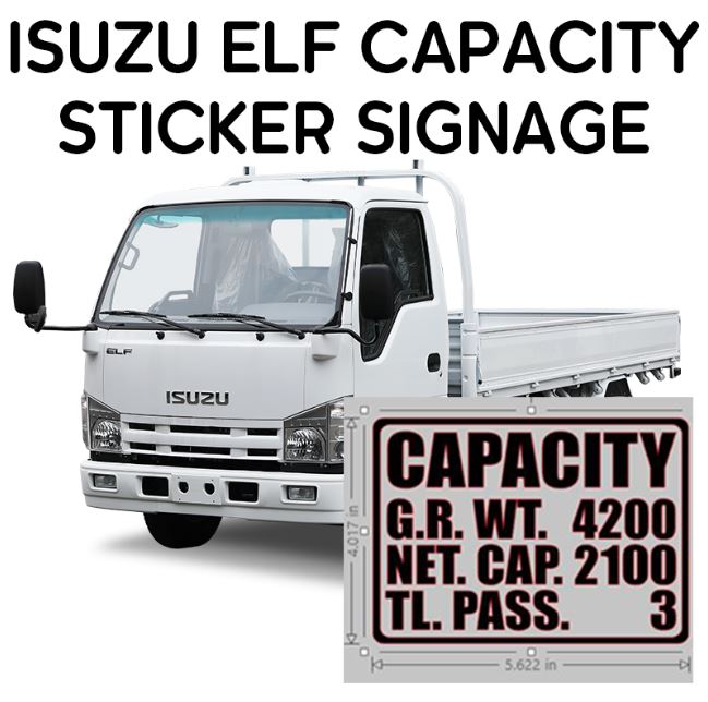 Capacity Sticker Isuzu Elf Lazada Ph