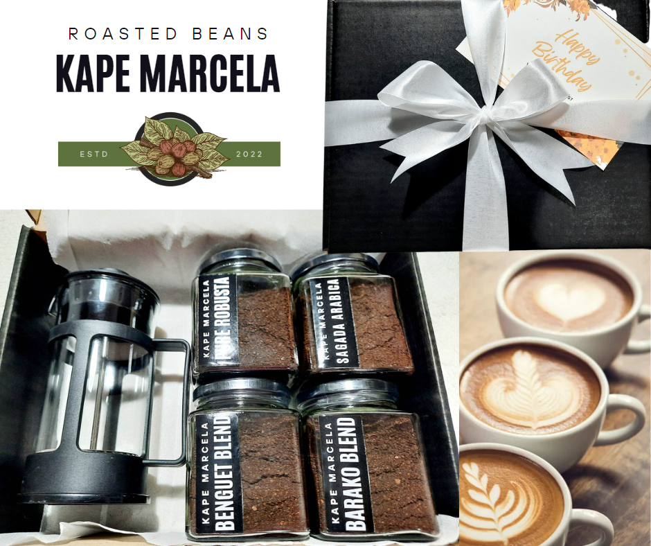 Coffee Gift Set Black & White Series with FRENCH PRESS, New Year Coffee