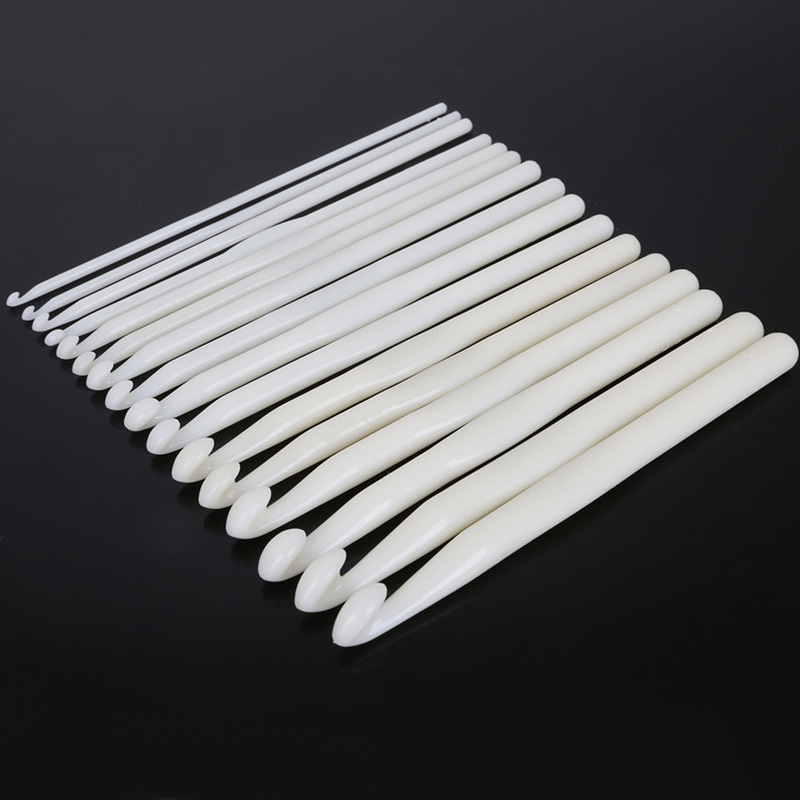 P5u7 1pc DIY Crafts Plastic Needles Weave Crochet Hook Knitting Yarn White Knitting Accessories Crochet Needle