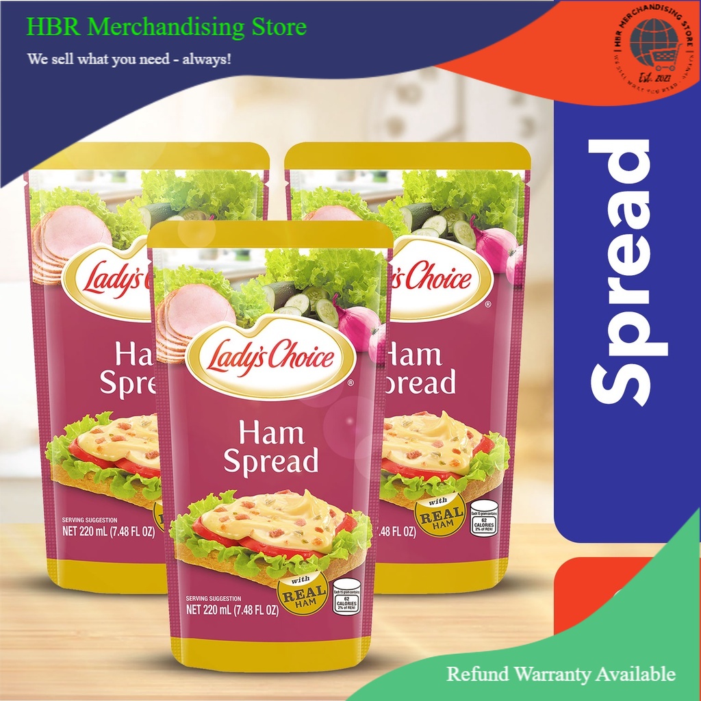 Lady's Choice Ham Spread and Sandwich Spread 220ml Pouch x3 Lazada PH