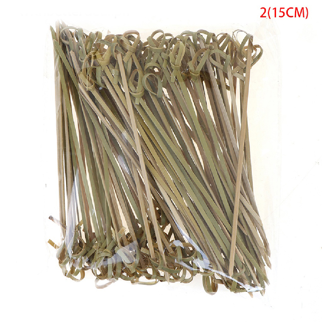 100 Pcs Premium Bamboo Knot Cocktail Picks Fancy Toothpicks for