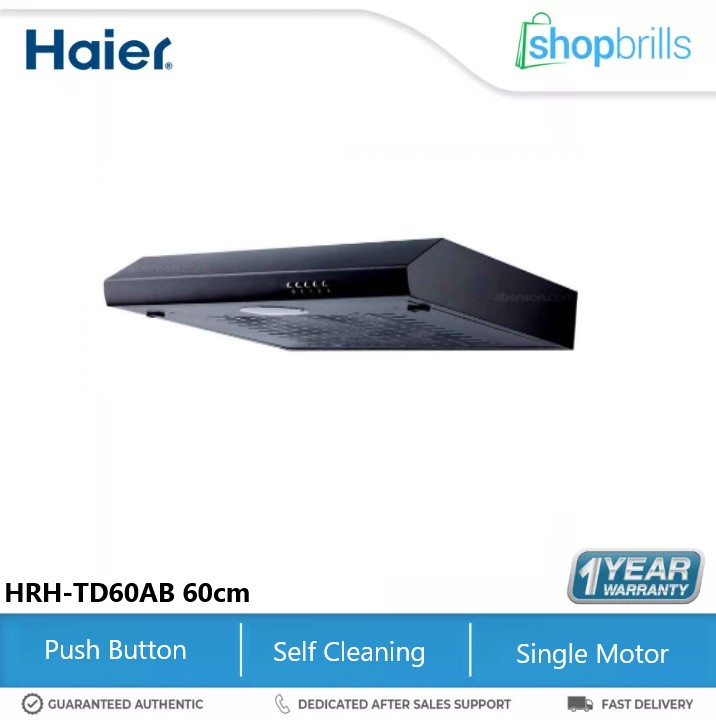 Haier HRHTD60AB 60cm Range Hood (Black) Updated Brills] Lazada PH