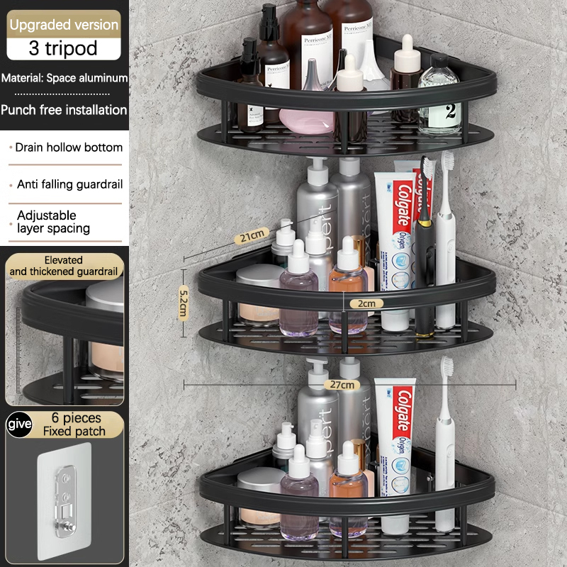 BITASSET Bathroom Organizer Toilet Organiser Rack Space Aluminum ...