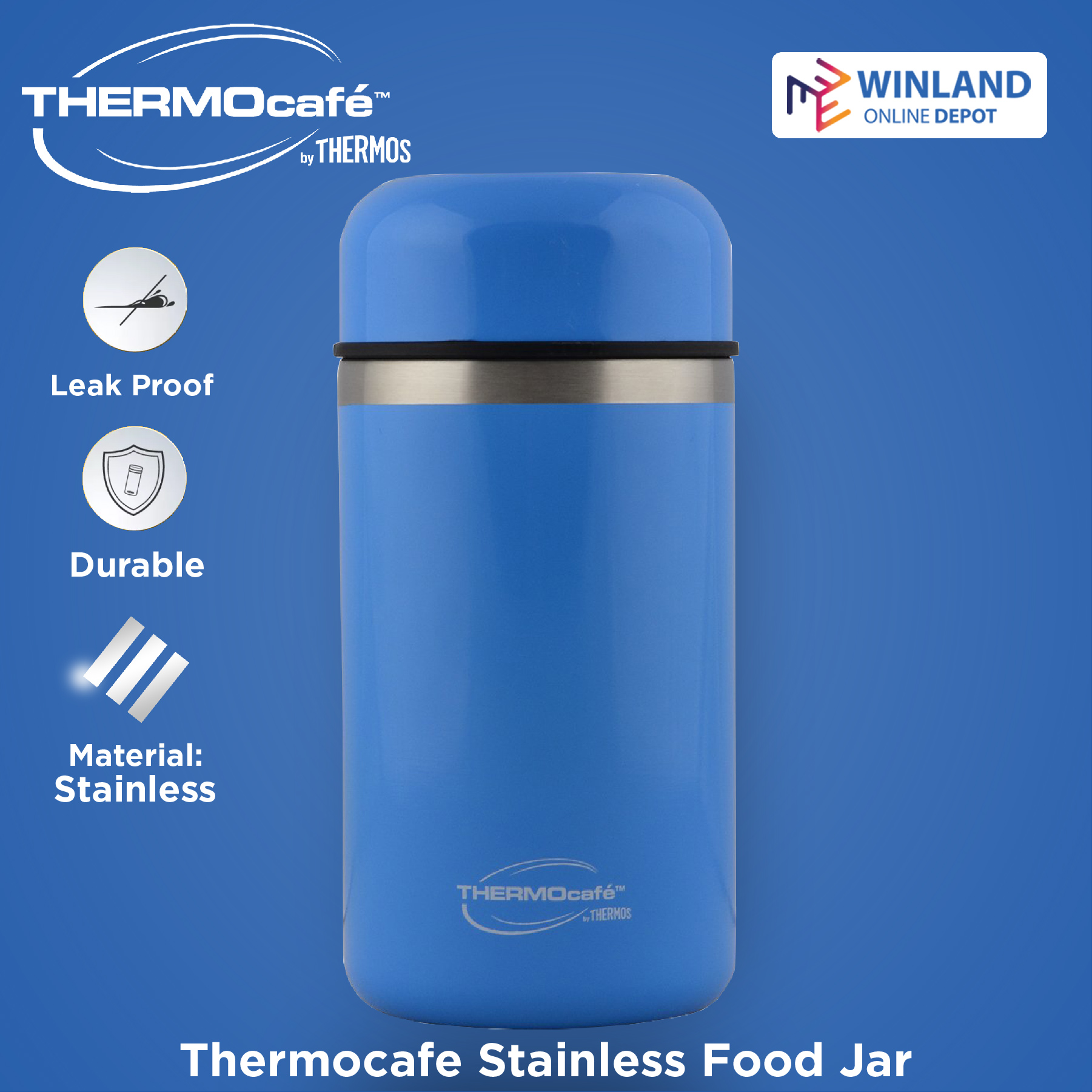 Thermos by Winland 450mL Stainless Steel Vacuum Insulated Food Jar - Main Image