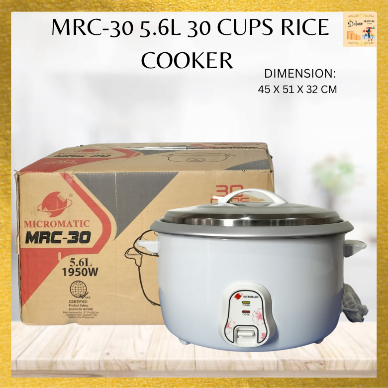 Micromatic MRC30 5.6Liters Capacity 30 Cups Heavy Duty Rice Cooker
