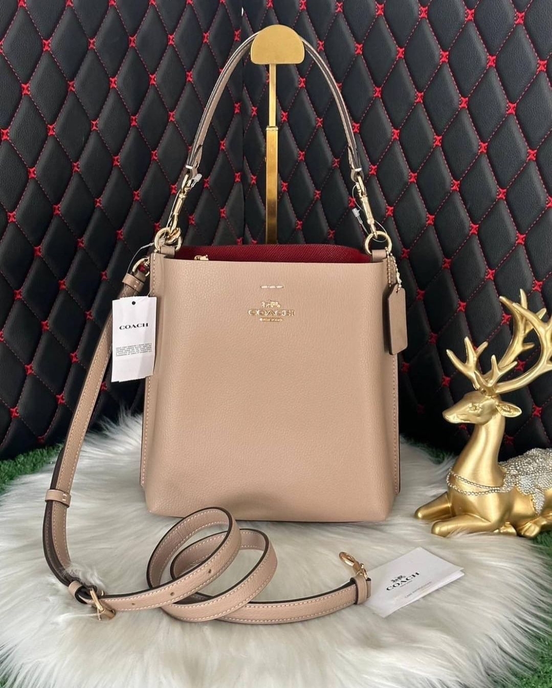 Coach on sale taupe handbag