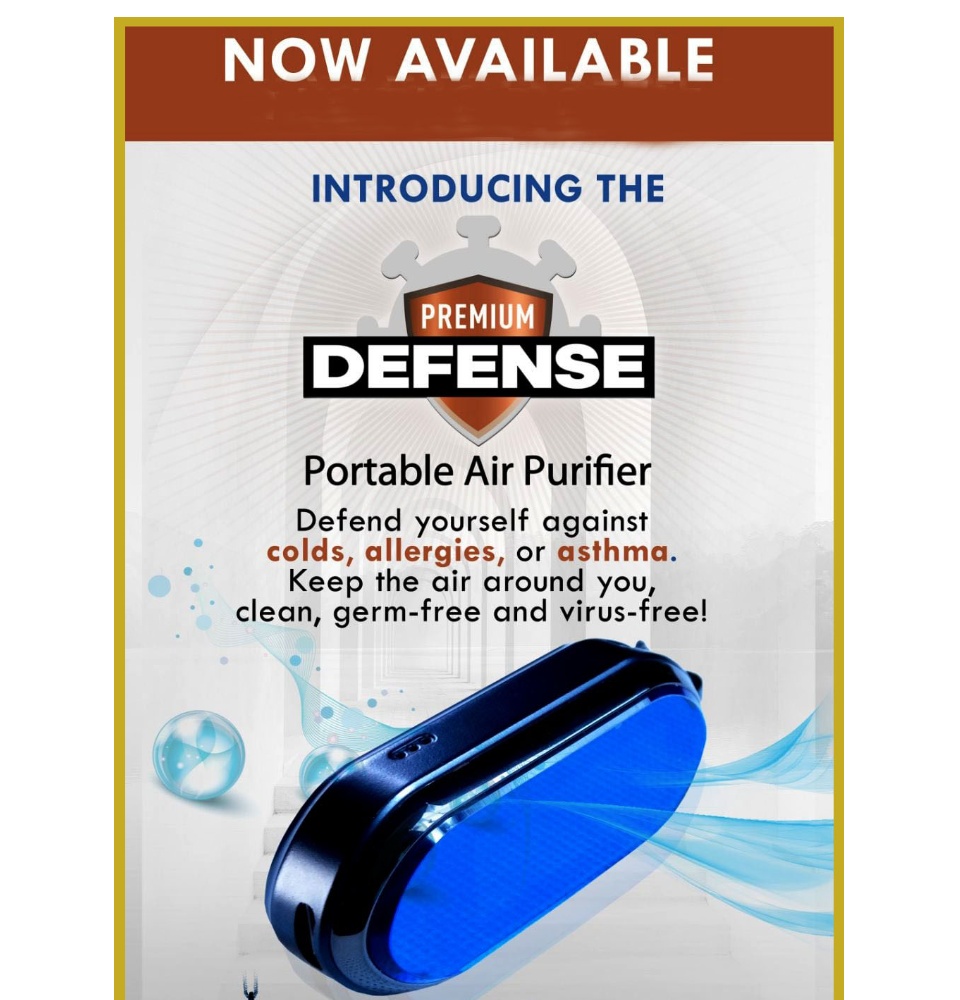 Portable Air Purifier Premium Defense metallic blue Original Lazada PH