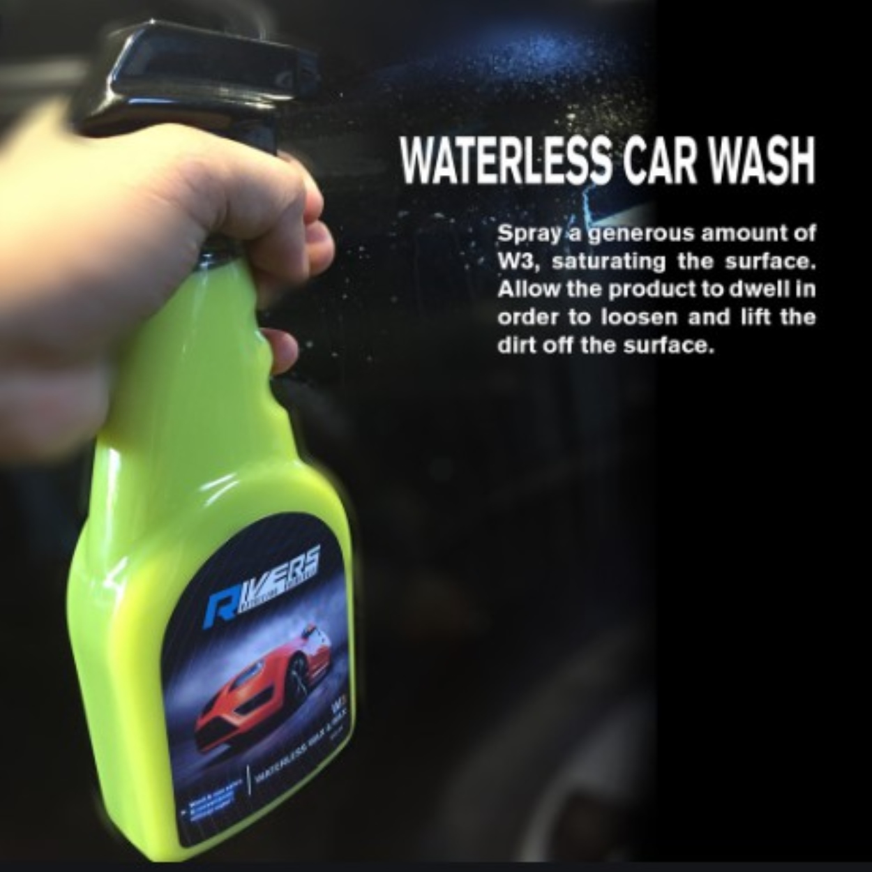 Rivers Waterless Wash Wax W3 / Waterless Car Wash Spray 500ml