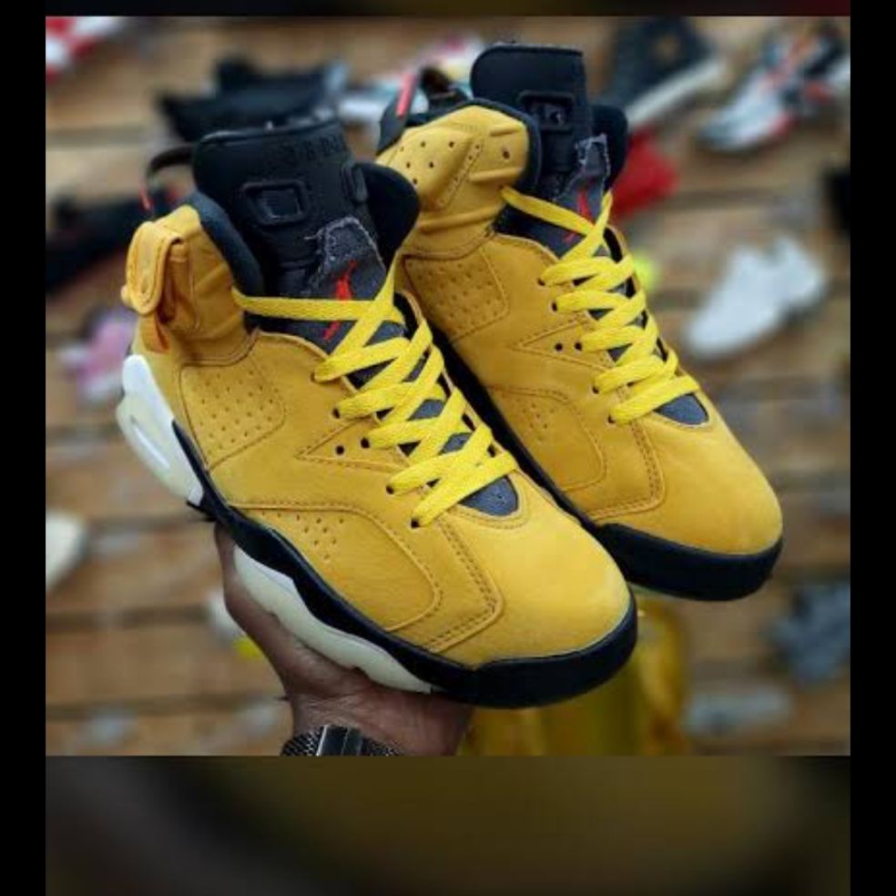 JORDAN 6 YELLOW SCOTT X TRVIS | Lazada PH