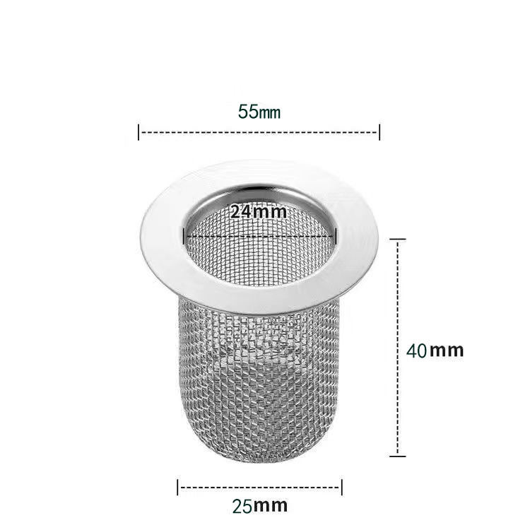 Bathroom Sink Drain Strainer Stainless Steel Floor Drain Filter Mesh