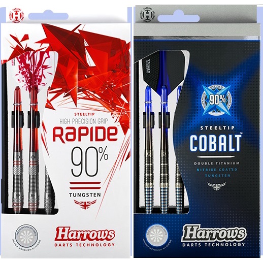 Harrows darts Rapide Cobalt 22g 23g 24g 25g 26g Steel Tip 90 Tungsten