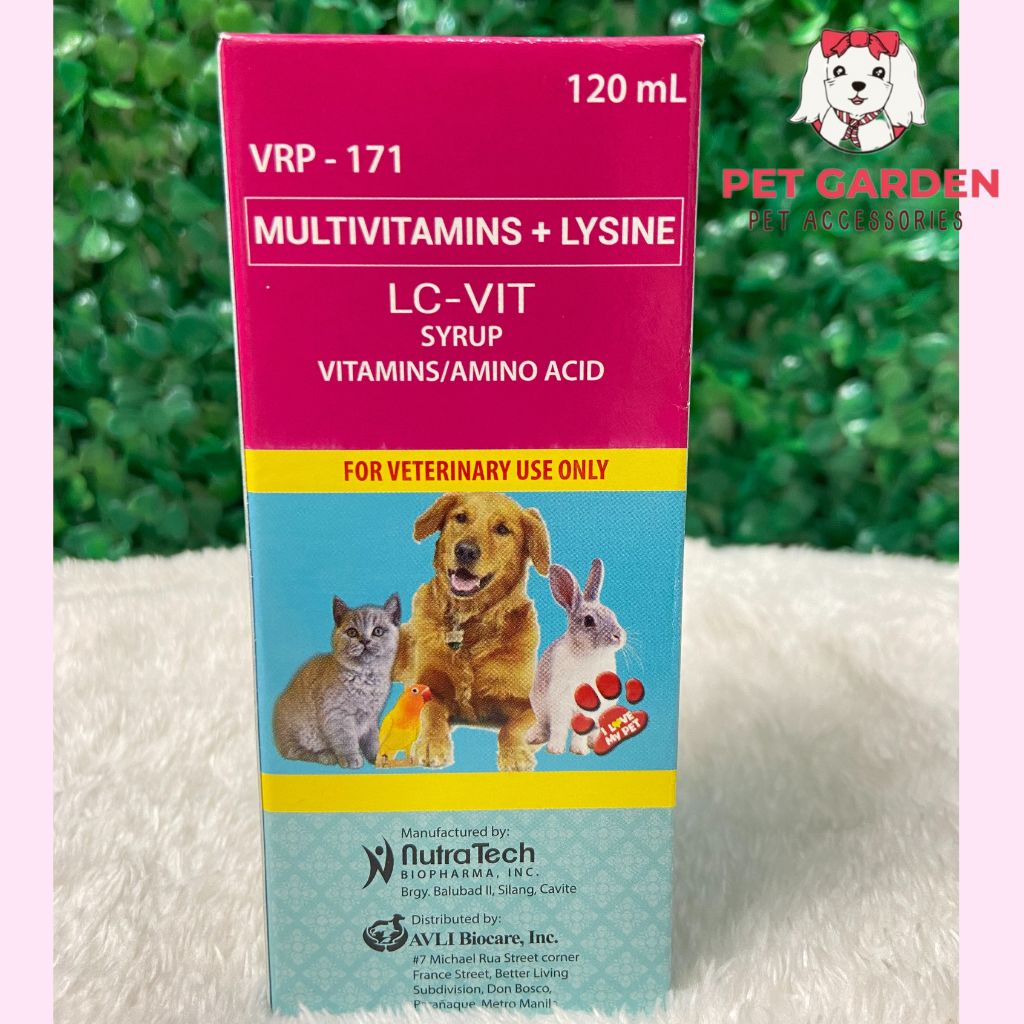 LC Vit Multivitamins Syrup, Pet Multivitamins Cat Dog Vitamins 60ML