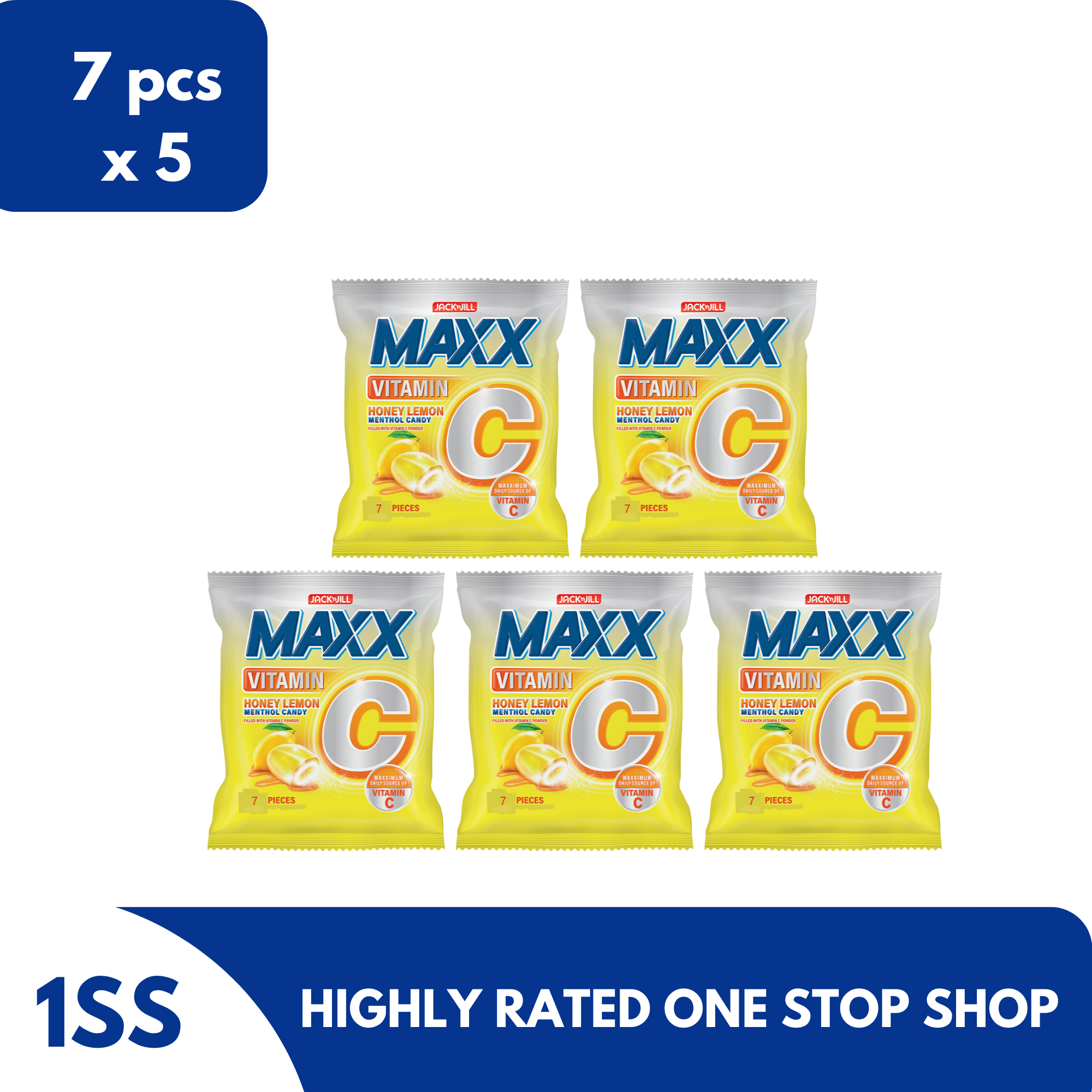 Maxx Vitamin C Honey Lemon Candy, 7pcs per Pack set of 5 Lazada PH