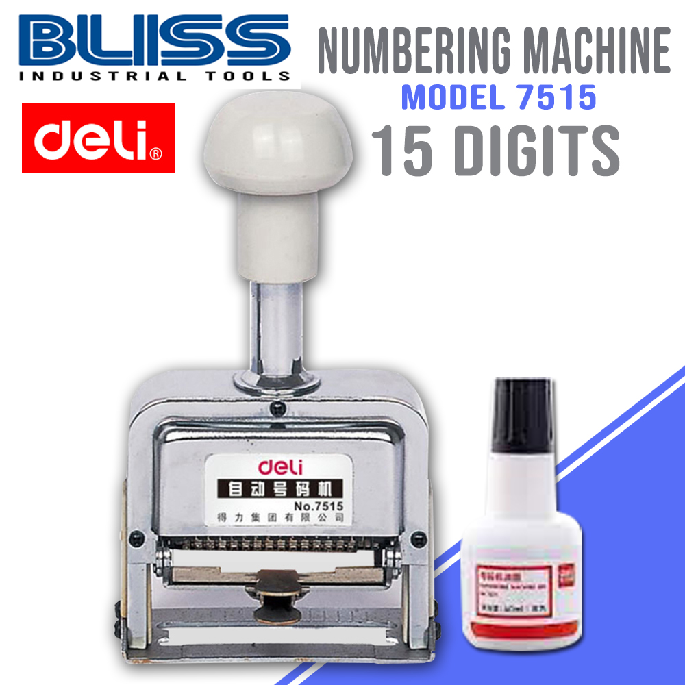 Deli Automatic Self Inking Numbering Machine Automatic Numerator 15