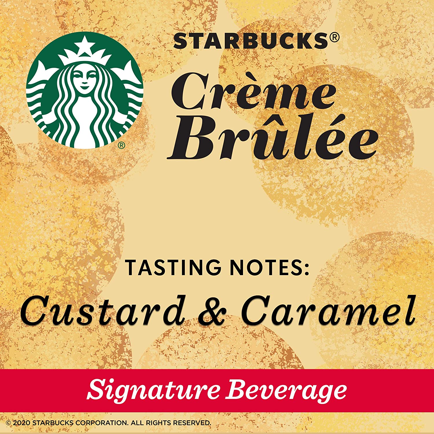 Starbucks Creme Brulee Flavored Ground Coffee, Blonde Roast 10 Pods