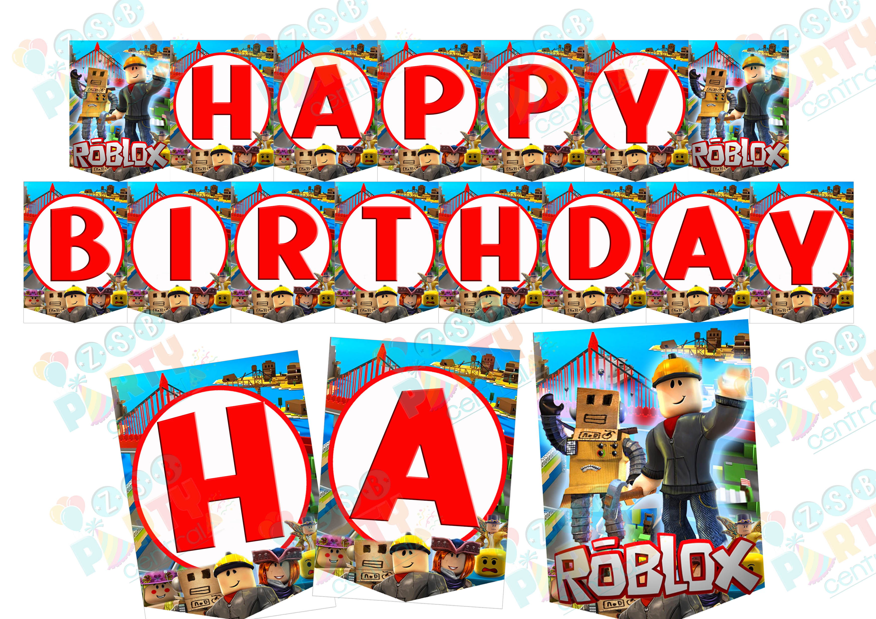 shop roblox birthday party banner online lazada com ph