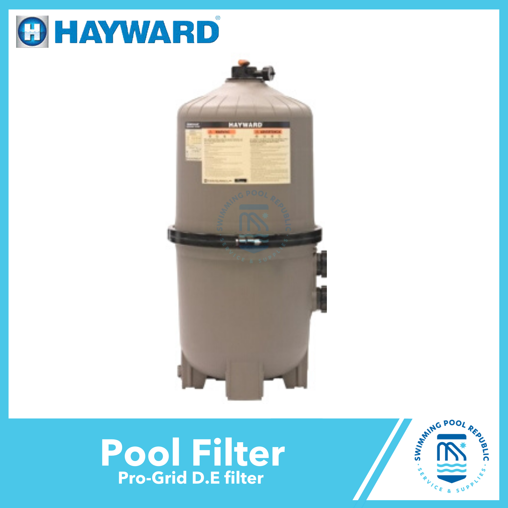 Hayward W3DE4820 ProGrid Diatomaceous Earth Pool Filter 48 Sq Ft. 