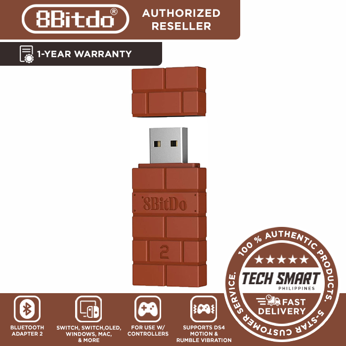 8Bitdo Adapter 2 USB Wireless Switch Controller for Windows, Mac &  Raspberry Pi
