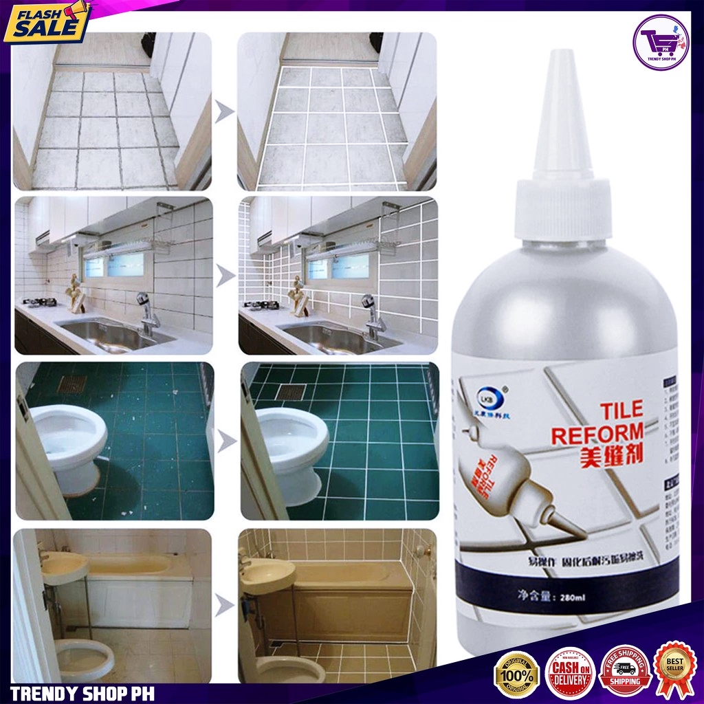 Waterproof Tile Glue Bathroom Floor Renovation Grout Restorer Beauty