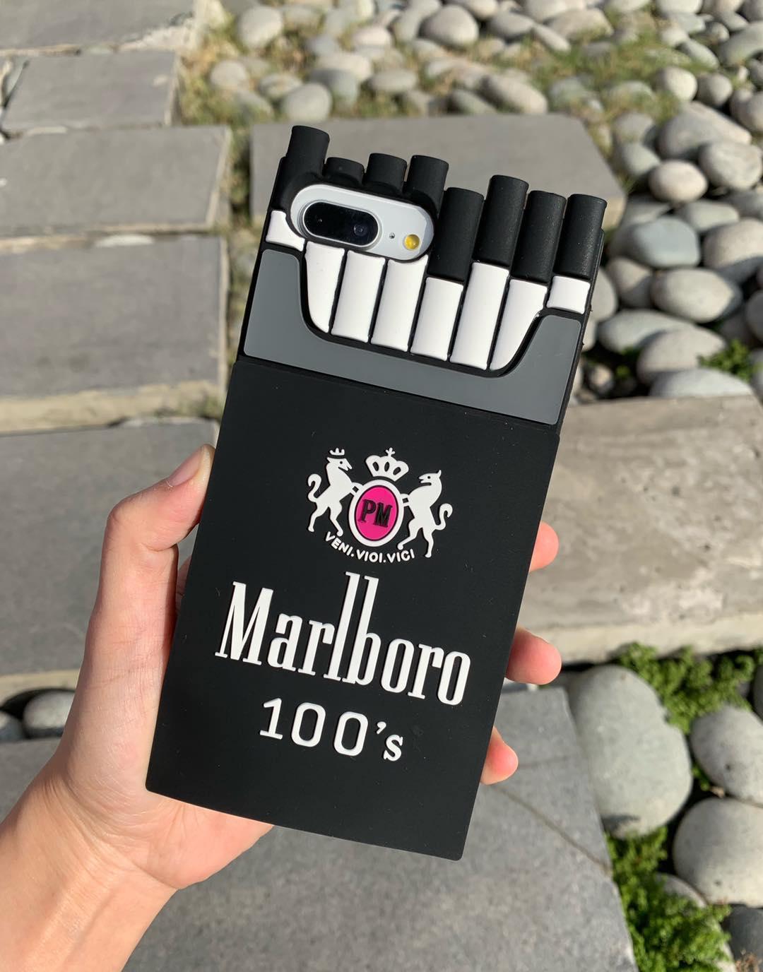 Marlboro cigarette silicon case For iphone 4G 4S 5G 5S 5C 6G 6S 6plus  6splus iPhone 7 7plus iPhone 8 8plus X XS XR XSMAX