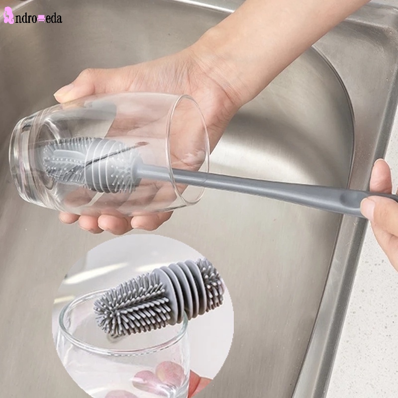 1pc Bottle Brush With Suction Cups Wall Mounted Or Sink Mounted Cup  Cleaning Brush Kitchen Gadgets Kitchen Accessories, High-quality &  Affordable