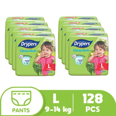 Drypers ClassicPantz Conv Pack L 8x16 Pack of 8's