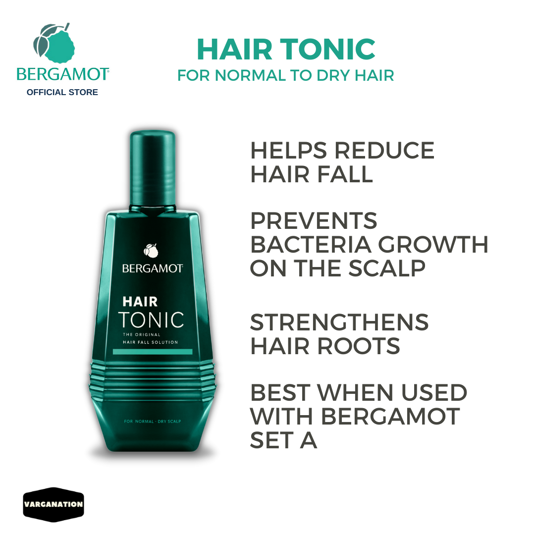 BERGAMOT HAIR TONIC - Promotes formation of new healthy strands - Hair  grower - For Normal to Dry Scalp - Authentic - Made in Thailand - Sold by  Varganation | Lazada PH