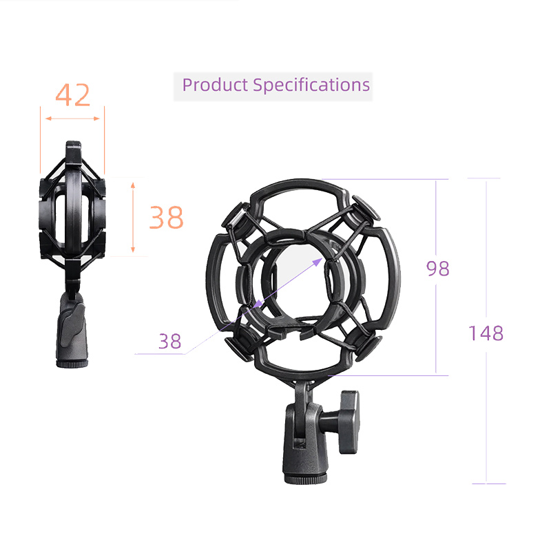 Metal Microphone Shock Mount Microphone Suspension Bracket Microphone