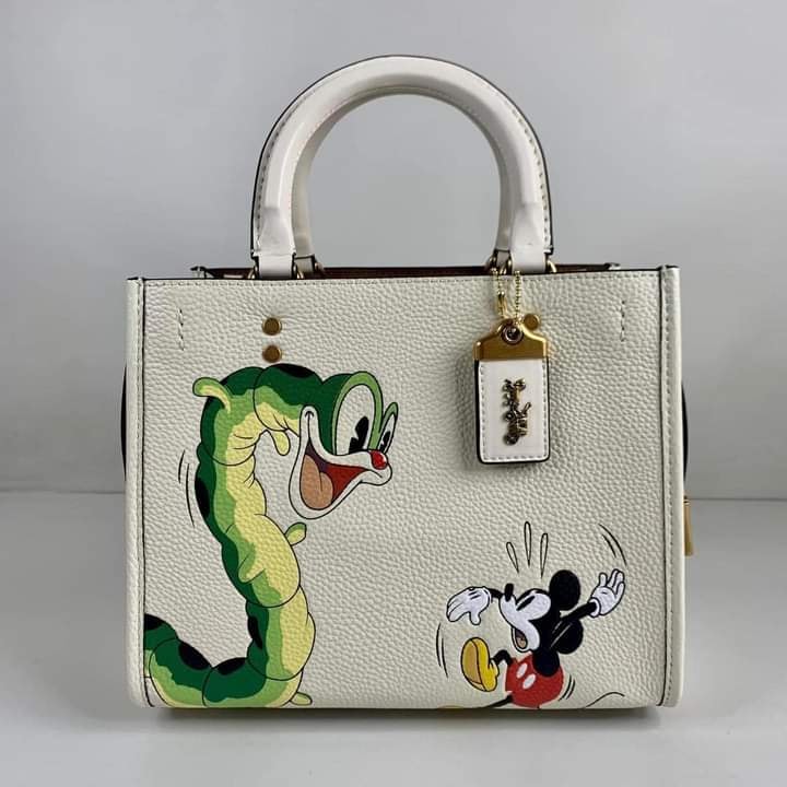 NWT COACH X DISNEY Bag ROGUE 25 MICKEY MOUSE & CATERPILLAR CH461 RARE  Handbag