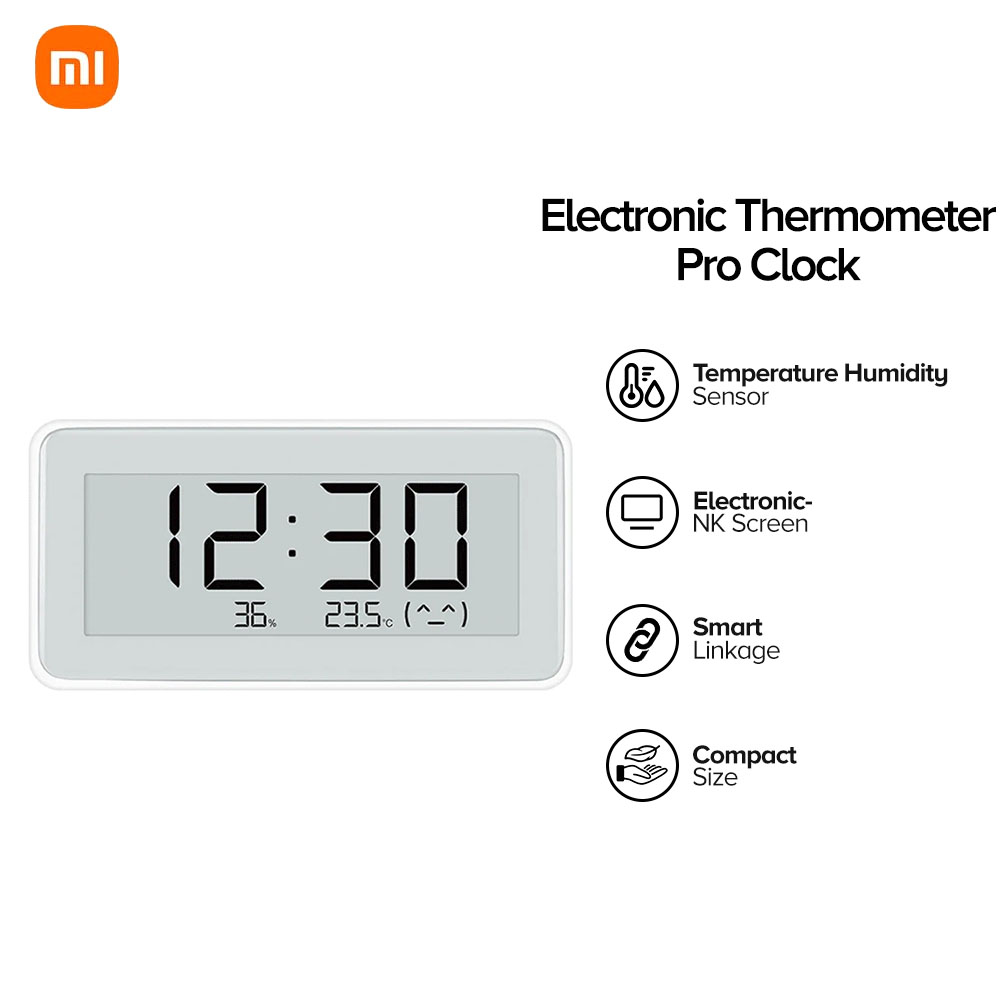 Xiaomi - Horloge de Table Mijia LYWSD02MMC - Compteur d'humidité et de  température
