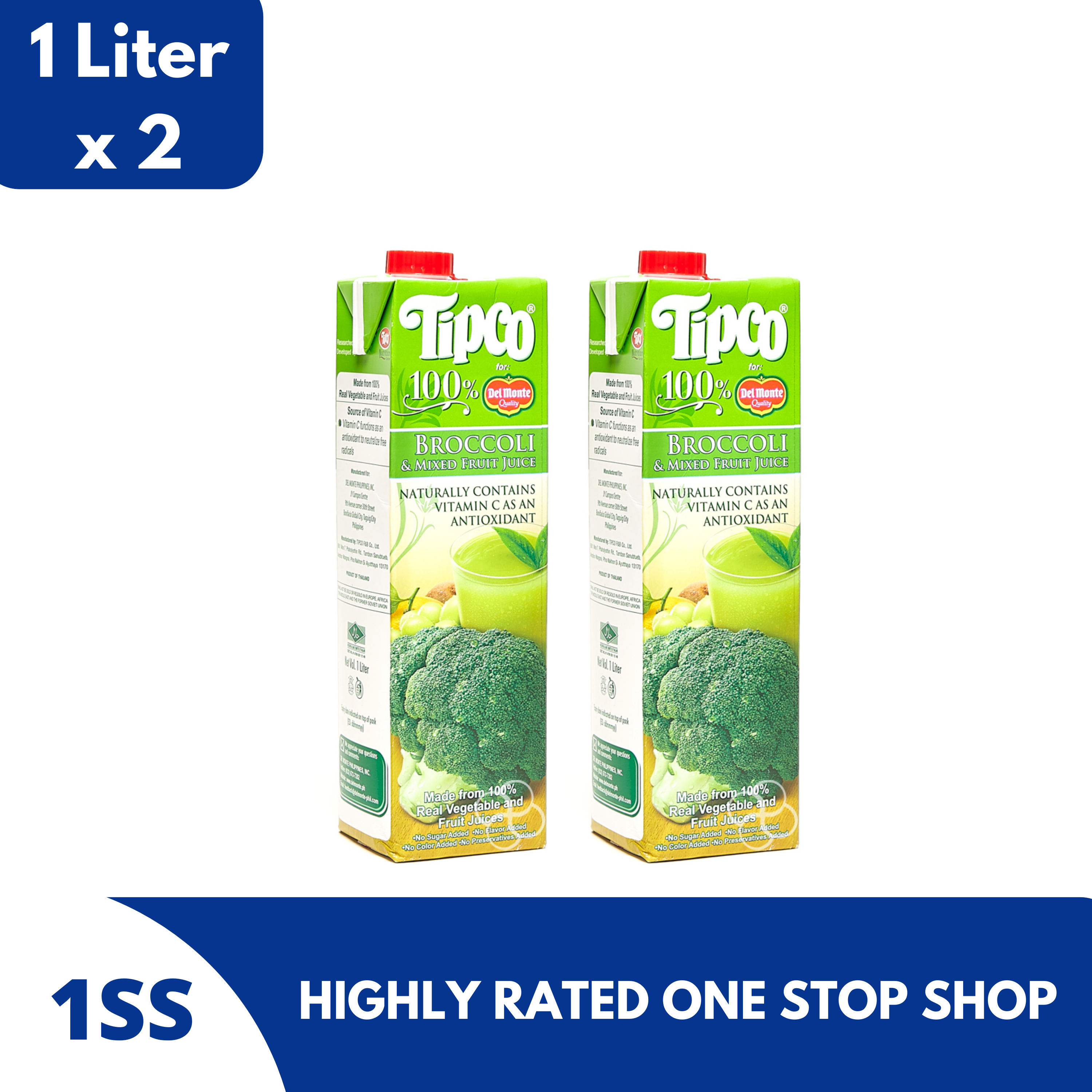 Del Monte Tipco Broccoli & Mixed Fruit Juice, 1L set of 2 Lazada PH