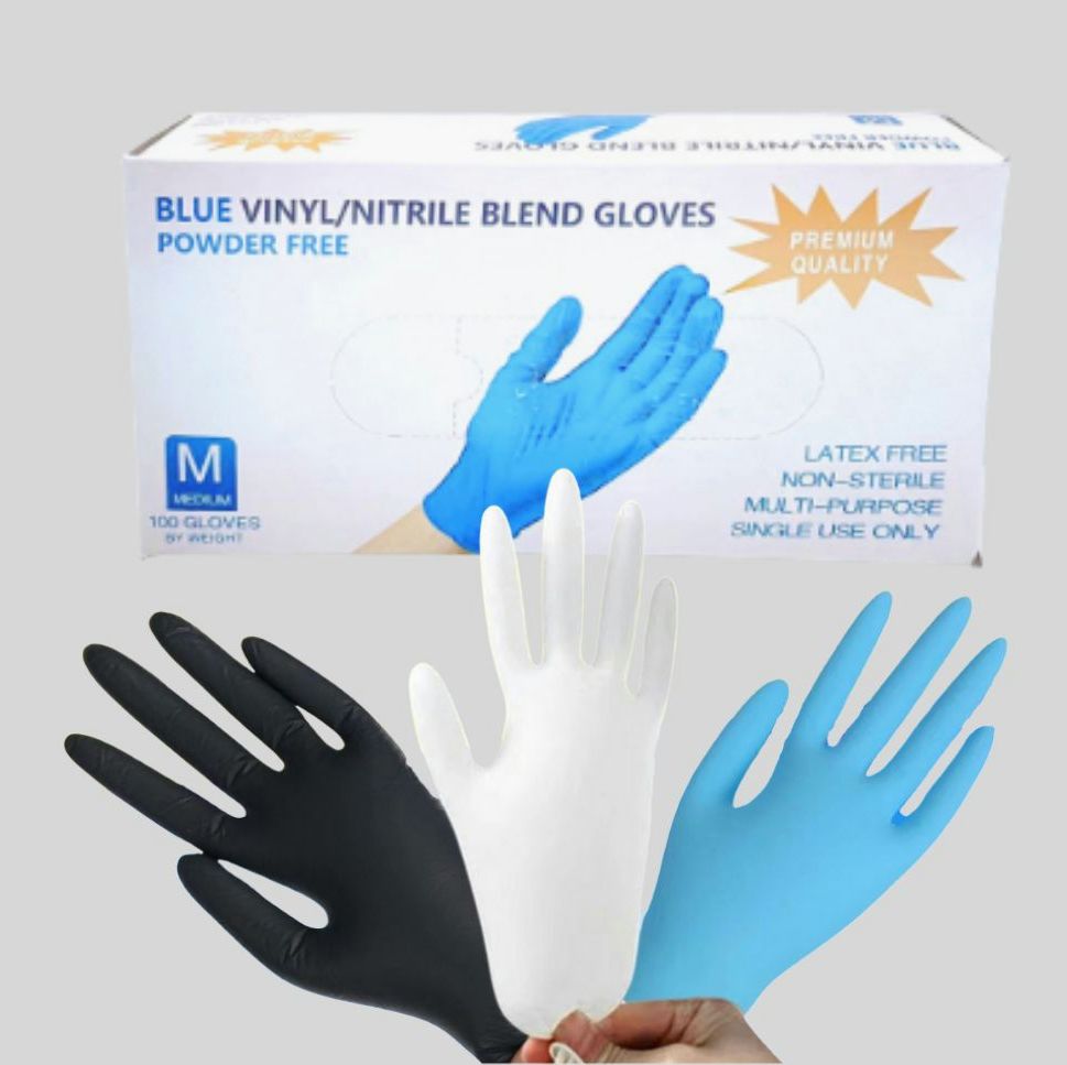 Nitrile Vinyl Glove 100PCS Disposable Surgical glove Powder Free NonSterile Healthcare Use