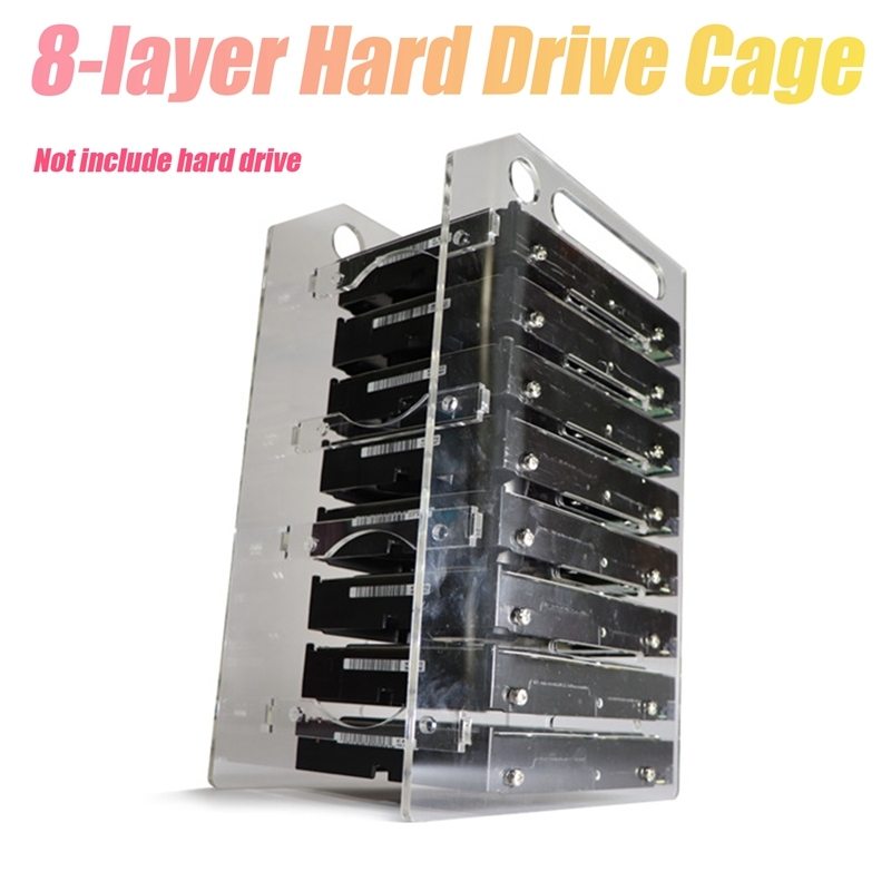 Bảng giá 3.5 Inch HDD Hard Drive Cage 8X3.5 Inch HDD Cage Rack DIY Hard Disk Case for BTC Mining Computer Storage Expansion Phong Vũ