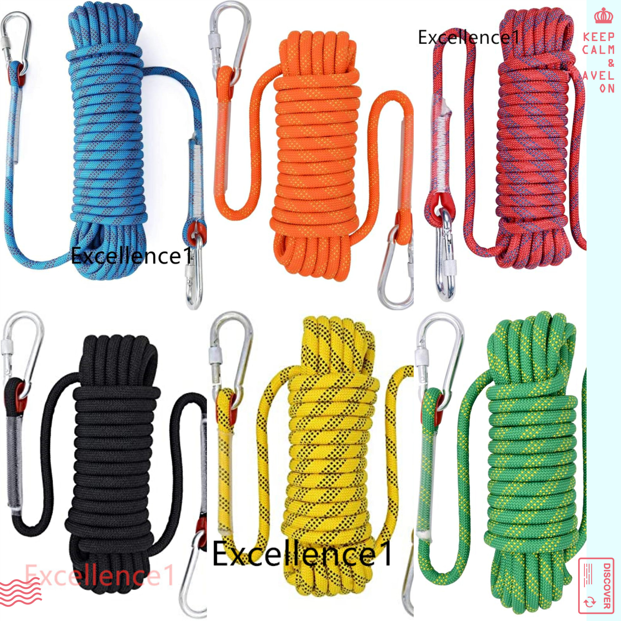 Safety Static 10mm Climbing Rope 32 FT 10 Meters Rock Climbing Rope For  Adults Escape Safety Rope Fire Rescue(Size:10MM 10M,Color:Yellow) :  : Sports & Outdoors