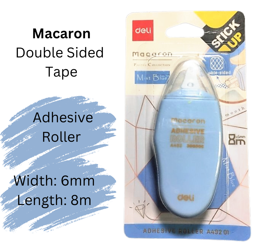 Macaron Adhesive Roller/ Double sided Glue Tape Roller for Arts and