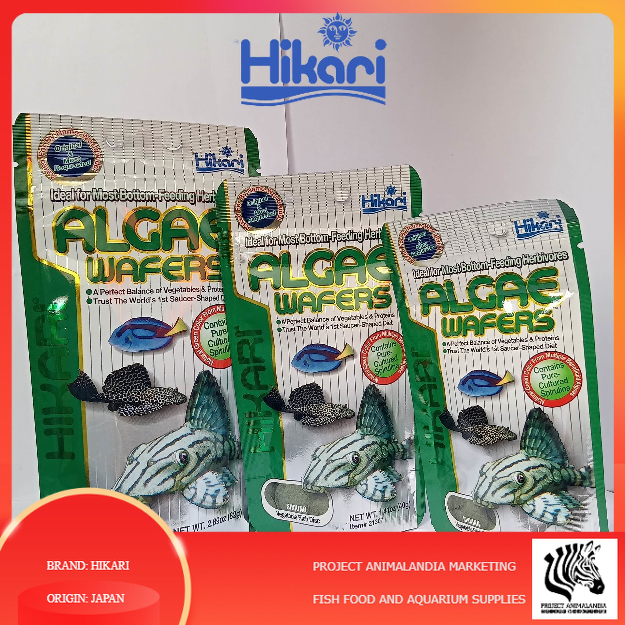 Hikari Algae Wafers with Spirulina & minerals for fish/ shrimp food