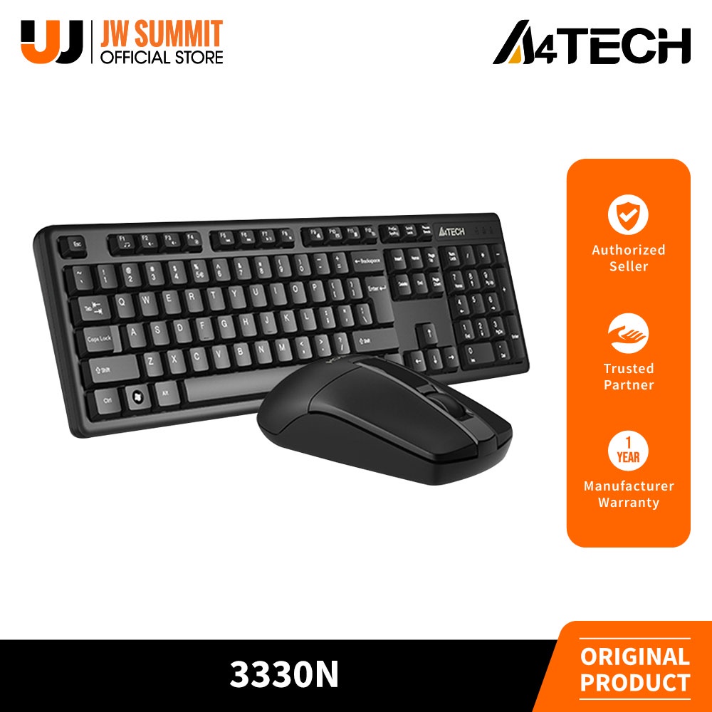 A4Tech 3330N GK-3 + G3-330N USB Nano Receiver Wireless Keyboard And ...